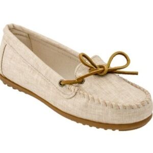 MINNETONKA Women’s Canvas Moc Loafers NEW Sz 5